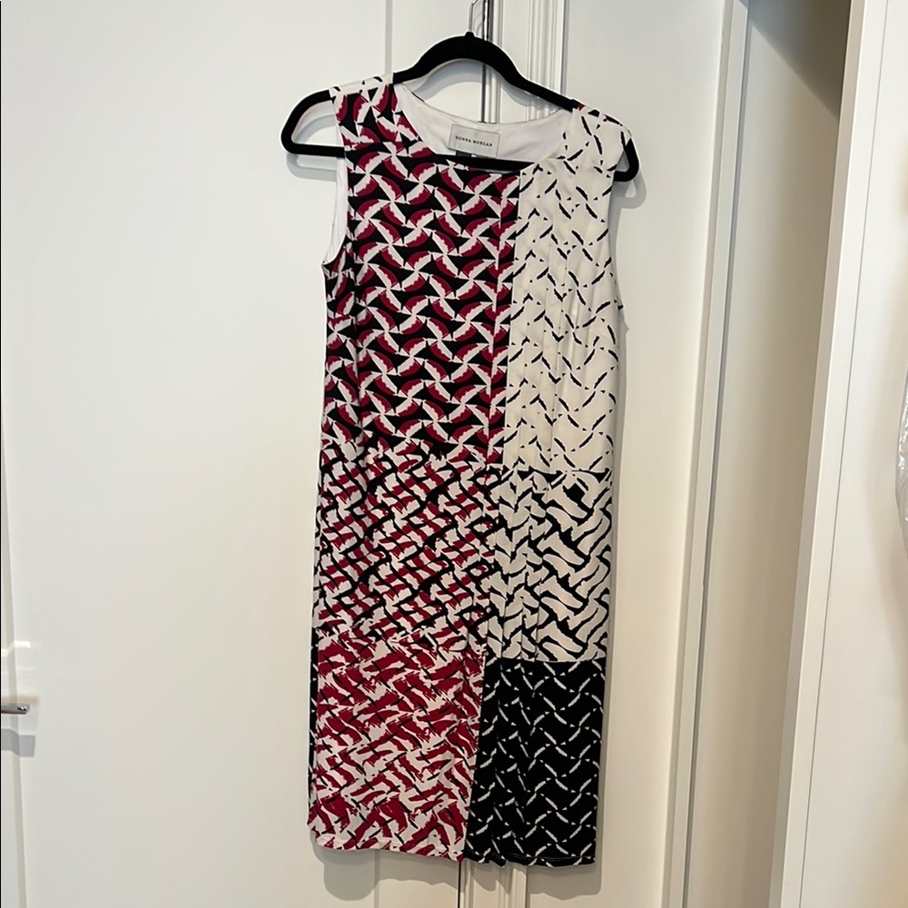 Donna Morgan Red and White Sheath Maternity Dress